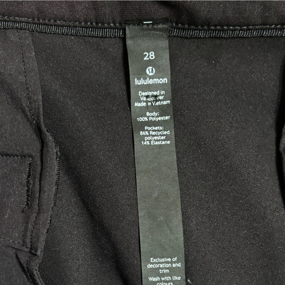 LULULEMON Black Commission Classic Fit Flat Front Chino Shorts 9” Inseam Size 28 - Picture 6 of 8